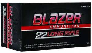 CCI 0021 Blazer High Velocity 22 LR 40 gr Lead Round Nose (LRN) 50 Bx/ 100 Cs