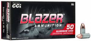 CCI 3509 Blazer  9mm Luger 115 gr Full Metal Jacket (FMJ) 50 Bx/ 20 Cs