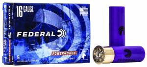 Federal F1641B Power-Shok 16 Gauge 2.75 12 Pellets 1 Buck Shot 5 Bx/ 50 Cs