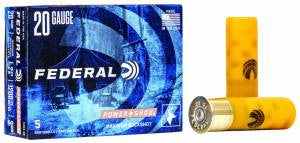 Federal F2033B Power-Shok  20 Gauge 2.75 20 Pellets 3 Buck Shot 5 Bx/ 50 Cs
