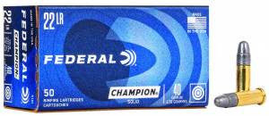Federal 510 Champion Training 22 LR 40 gr Solid 50 Bx/ 100 Cs