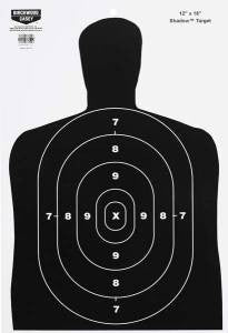 Birchwood Casey 37202 EZE-Scorer BC-27 Silhouette Hanging Paper Target 12 x 18 10 Per Pack