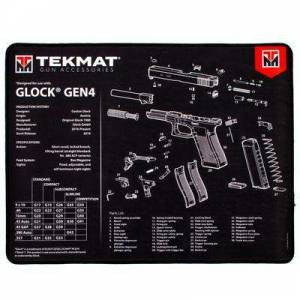 TekMat TEKR20GLOCKG4 Ultra Premium Cleaning Mat  Glock Gen4 Parts Diagram 15 x 20