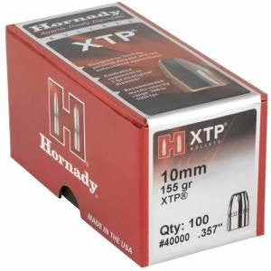 Hornady 40000 XTP  10mm Auto .400 155 gr Hollow Point XTP 100 Per Box
