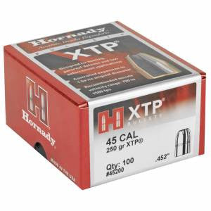 Hornady 45200 XTP  .45 Cal .452 250 gr Hollow Point (HP) 100 Per Box