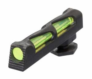 Hiviz GL2014 LiteWave Compatible with All Glock Fiber Optic Green/Red/White Front Black Steel Frame