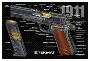 TekMat TEKR171911CA Original Cleaning Mat  1911 3D Cutaway 11 x 17