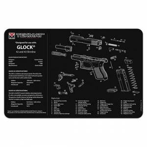 TekMat TEKR17GLOCK4243 Original Cleaning Mat  Glock 42/43 Parts Diagram 11 x 17