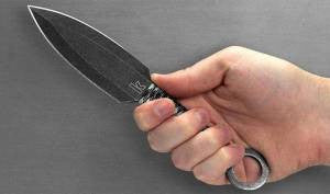 Kershaw 1747BW Ion Throwing Knives 4.50 Spear Point Plain Black Oxide 3Cr13 Steel Black/White Paracord Wrapped Steel Handle Fixed