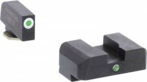 AmeriGlo GL5101 i-Dot Night Sight Fits Glock 17/19/19x/26 Gen5 Tritium Green Tritium w/White Outline Front Tritium Green Rear Black