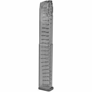 ETS Group 9mm Luger 40rd GLK-18-40 Glock Compatible  G17,18,19,26,34,45 Clear Extended