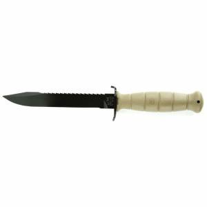 Glock KDO39179 Field Knife FM 81 6.50 Clip Point Plain/Saw Phosphate-Treated HRC55  Spring Steel Polymer FDE Handle Fixed