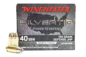 Winchester Ammo W40SWST Super-X  40 S&W 155 gr Silvertip Hollow Point 20 Bx/ 10 Cs