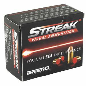 Ammo Incorporated 9115TMCSTRKRED Streak Visual 9mm Luger 115 gr Total Metal Case (TMC) 20 Bx/10 Cs