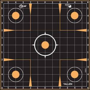 Allen 15314 EZ Aim Splash Sight-In Grid Self-Adhesive Paper Target 12 x 12 5 Per Pack