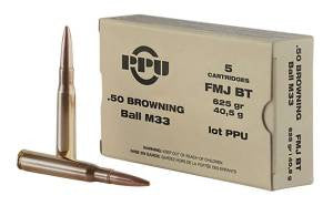 TR&Z PPN50 Mil-Spec  50 BMG 625 gr Full Metal Jacket Boat Tail (FMJBT) 5 Bx/ 20 Cs
