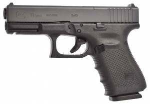 Glock UG1950203MOSTB G19 Gen4 MOS 9mm Luger 4.02 15+1 Black nDLC Steel w/Front Serrations Black Polymer Grip Threaded