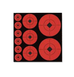 Birchwood Casey 33928 Target Spots  Self-Adhesive Paper Bullseye Black Target Paper w/Orange Target 60-1/30-2/20-3