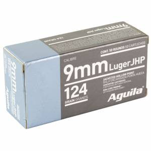 AGU 9MM 124GR JHP 50/10