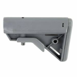 B5 Systems  Bravo Stock  Wolf Gray Synthetic for AR15/M4 with Mil-Spec Receiver Extension