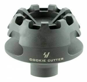 Strike CCCOMP223 Cookie Cutter Compensator 223 Rem,5.56x45mm NATO 1/2-28 tpi 1.57 Black Steel