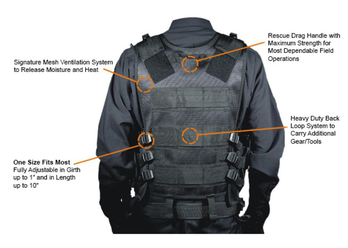 UTG 547 Tactical Vest Left Handed - Black