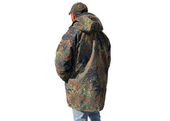 German Flecktarn Camo Hooded Parka - Medium - Used